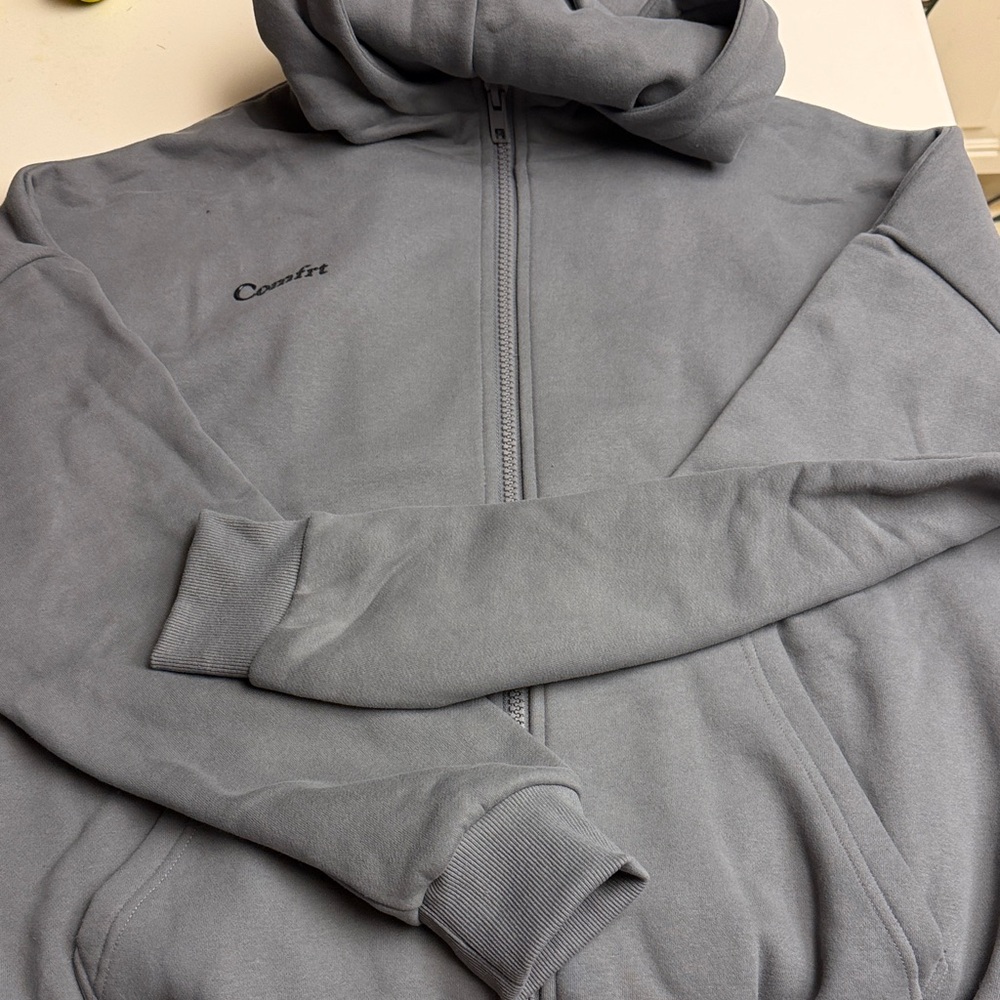 Counfit Gray Full-Zip Hoodie